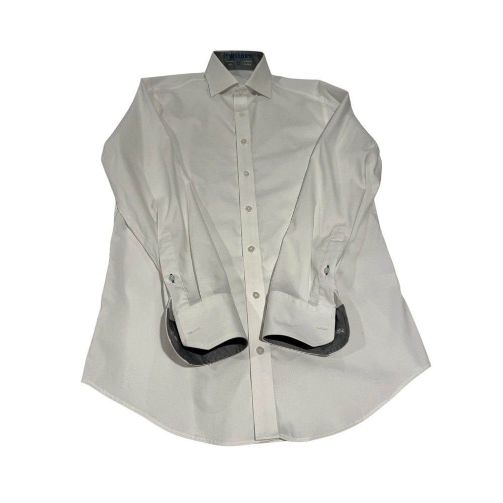 Twillory Tailored For The Hustle Performance Shirt Trim Fit White Size 16 32/33